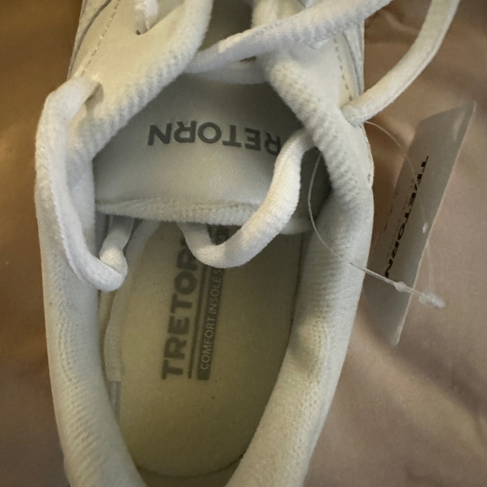 New Tretorn women’s White Low-Top Leather Comfort Insole Sneakers - Picture 5 of 6